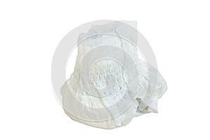 Adult pant diaper wearing for absorb urine on white background