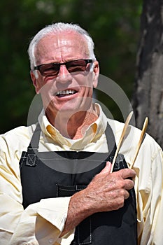Adult Retired Male Cook Smiling