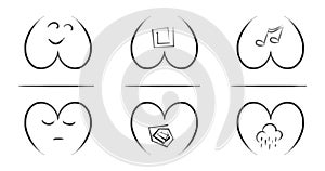 Adult`s Scribble Series 1: People`s Different Hearts Between Lines