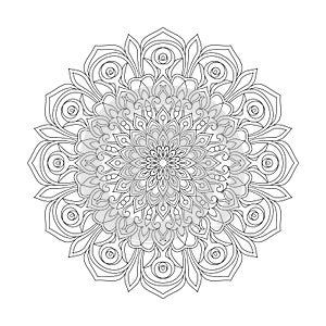 Adult Sacred Symmetry mandala coloring book page for kdp book interior