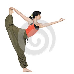 Adult woman doing yoga