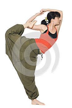 Adult woman doing yoga