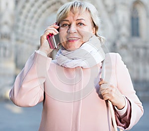 adult woman talking on mobile phone