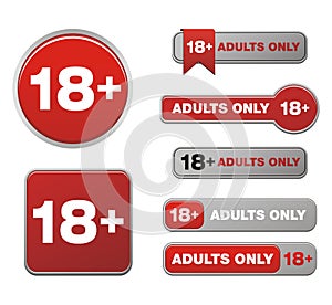 18 for adults only button sets photo