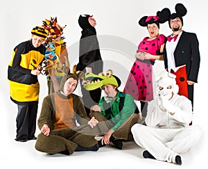 Adults in costume