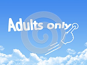 Adults only message cloud shape