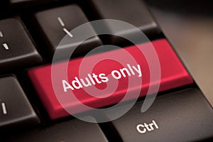 Adults only message on enter key