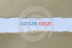 Adults only on paper