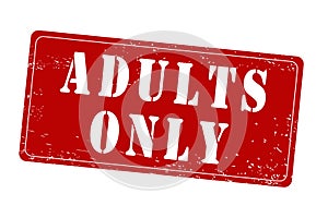 Adults only rubber stamp