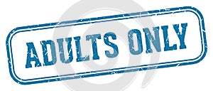 adults only stamp. adults only rectangular stamp on white background