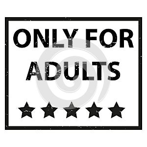only for adults stamp on white