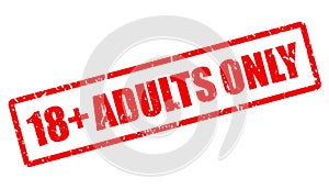 Adults only vector stamp