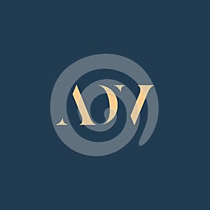 ADV abstract letter logo design