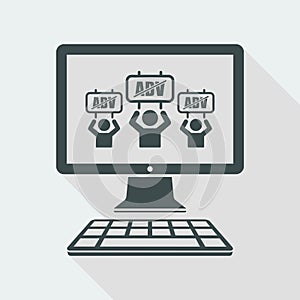 Adv block - Vector icon for computer website or application