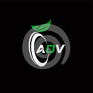 ADV creative minimalist letter logo. ADV unique  initials alphabet letter logo design