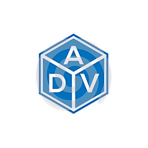 ADV letter logo design on black background. ADV creative initials letter logo concept. ADV letter design