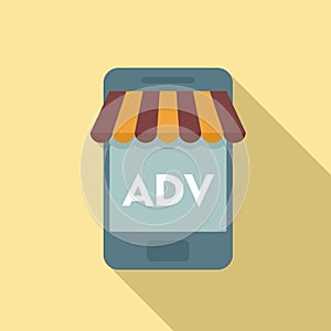 ADV marketing icon, flat style