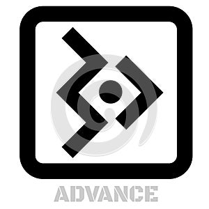 Advance conceptual graphic icon