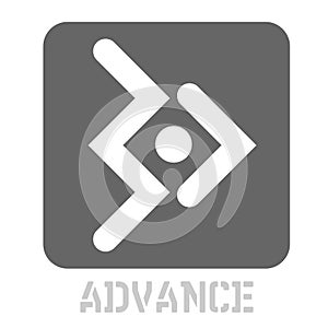 Advance conceptual graphic icon