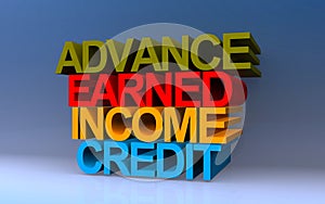 advance earned income credit on blue photo