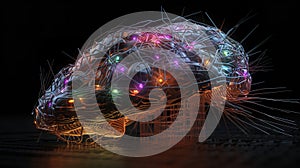 Advanced AI Brain Processing Information