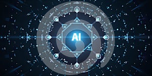 Advanced AI Interface: Futuristic Digital Hub