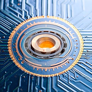 Advanced AI Processor Powering a Digital Network