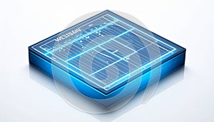 Advanced AI Quantum Computer Processor Chip