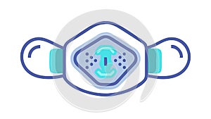 Advanced Air Filter Mask with Modern Design, vector design Generative AI