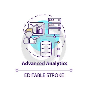 Advanced analytics concept icon