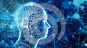 Advanced Artificial Intelligence Brain Concept Illustration