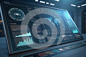 Advanced Artificial Intelligence Dashboard Concept
