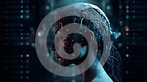 advanced artificial intelligence for the future rise in technological singularity using deep learning algorithms. Generative AI