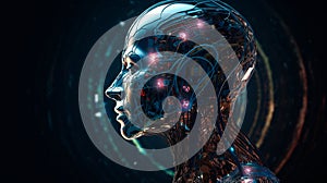 advanced artificial intelligence for the future rise in technological singularity using deep learning algorithms. Generative AI