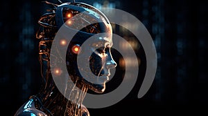 advanced artificial intelligence for the future rise in technological singularity using deep learning algorithms. Generative AI