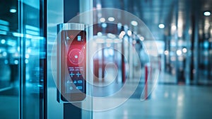 Advanced Biometric Security System in Modern Interior