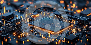 Advanced Circuit Board Design with Quantum Computing Microchip for Enhanced Data Processing Power
