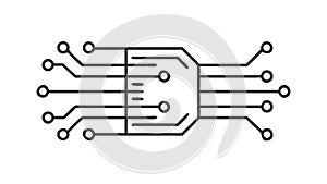 Advanced Circuit Board, Electronics and Information Processing, Vector, vector design Generative AI