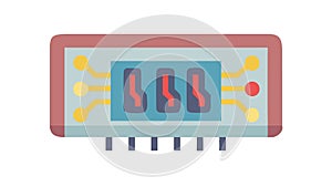 Advanced Circuit Board: Microchip Technology and Digital Processing, vector design Generative AI