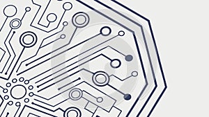 Advanced Circuit Board Tech Abstract Background, vector design Generative AI