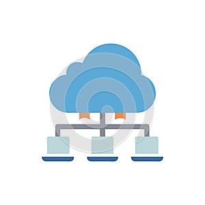 Advanced Cloud Computing Icon for Technology