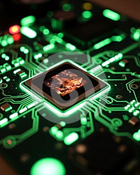Advanced Computer Chip Circuit Board Technology Background