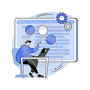 Advanced computer skills abstract concept vector illustration.