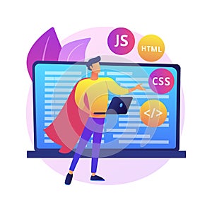 Advanced computer skills abstract concept vector illustration.