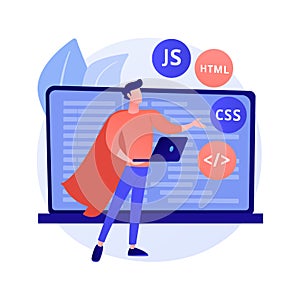 Advanced computer skills abstract concept vector illustration.