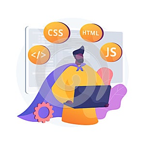 Advanced computer skills abstract concept vector illustration.