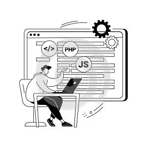 Advanced computer skills abstract concept vector illustration.