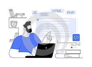 Advanced computer skills abstract concept vector illustration.