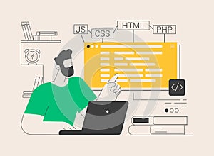 Advanced computer skills abstract concept vector illustration.