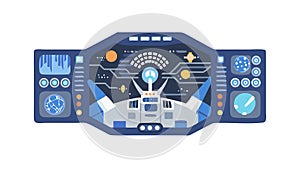 Advanced Control Panel with Multiple Digital Indicators, vector design Generative AI